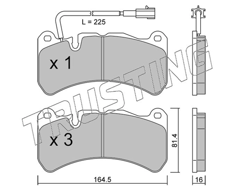 TRUSTING 1201.0 - Тормозные колодки 