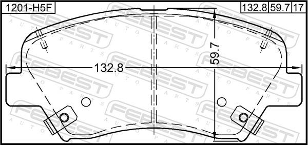 FEBEST 1201-H5F - Тормозные колодки 