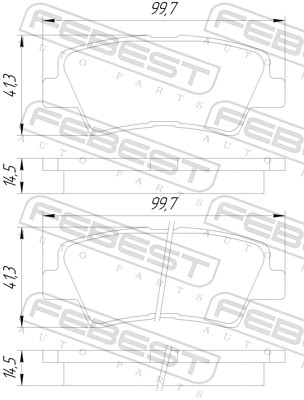 FEBEST 1201-SOLR - Тормозные колодки 
