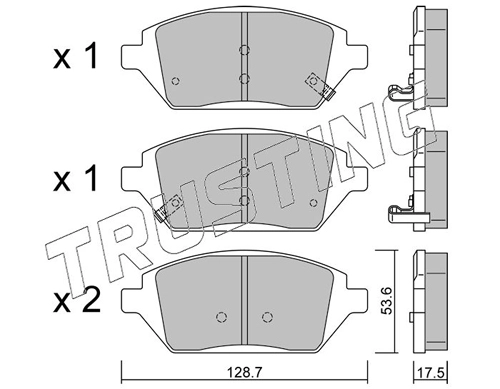 TRUSTING 1211.0 - Тормозные колодки 