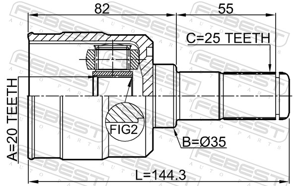 FEBEST 1211-IX35R - ШРУС