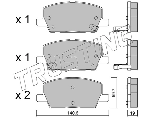 TRUSTING 1212.0 - Тормозные колодки 