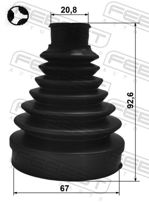 FEBEST 1215P-TUCD7T - Пыльник ШРУСа