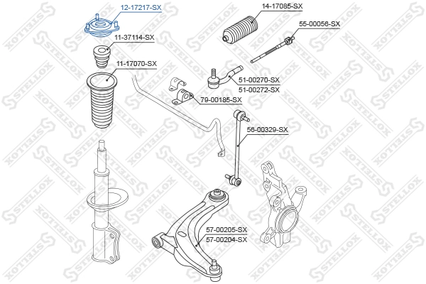 STELLOX 12-17217-SX - Опора амортизатора