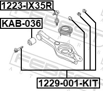 FEBEST 1229-001-KIT - Развальные болты