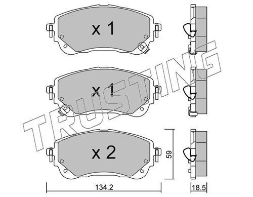 TRUSTING 1234.0 - Тормозные колодки 
