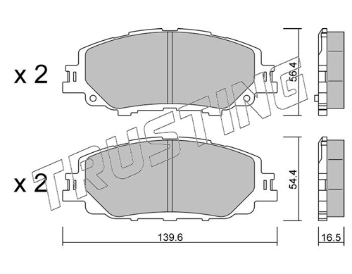 TRUSTING 1235.0 - Тормозные колодки 