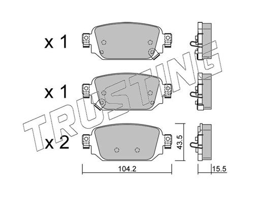 TRUSTING 1238.0 - Тормозные колодки 