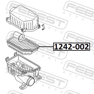 FEBEST 1242-002 - Воздушный фильтр