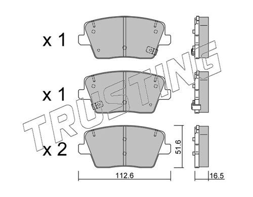 TRUSTING 1242.0 - Тормозные колодки 