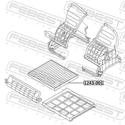 FEBEST 1243-001 - Салонный фильтр