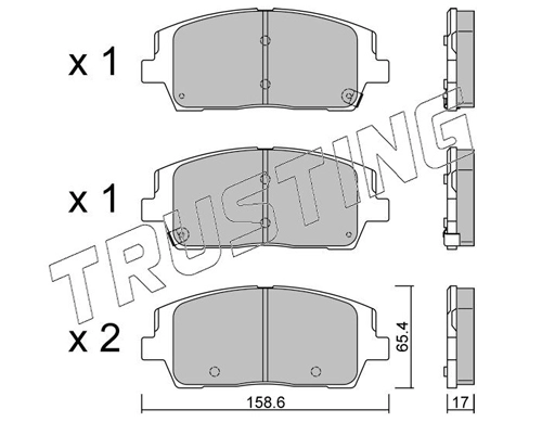 TRUSTING 1244.0 - Тормозные колодки 