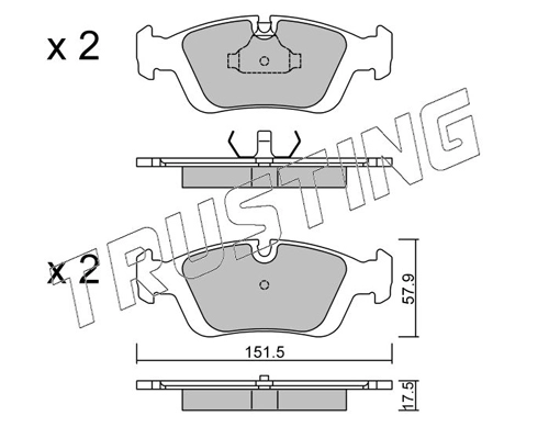 TRUSTING 126.0 - Тормозные колодки 