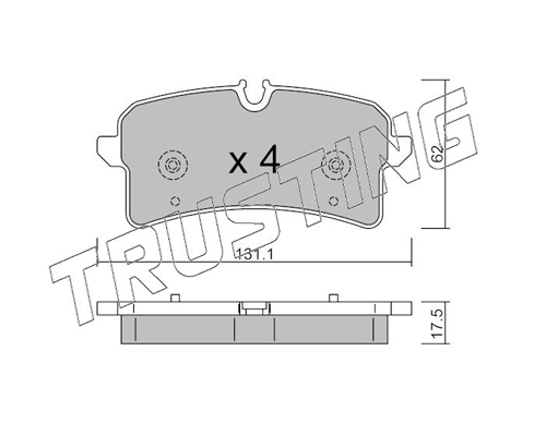 TRUSTING 1261.0 - Тормозные колодки 