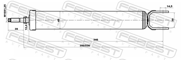 FEBEST 12650915R - Амортизатор
