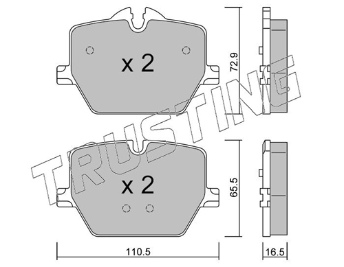 TRUSTING 1266.0 - Тормозные колодки 