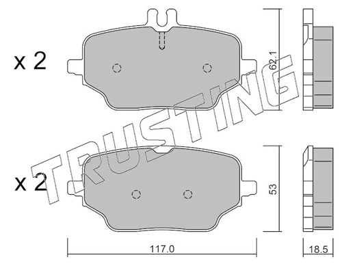 TRUSTING 1273.0 - Тормозные колодки 