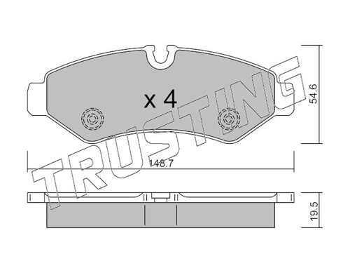 TRUSTING 1275.0 - Тормозные колодки 