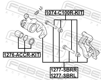 FEBEST 1277-SBRR - Тормозной суппорт