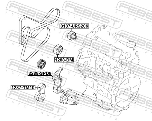 Ролик обводной приводного ремня
