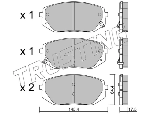 TRUSTING 1300.0 - Тормозные колодки 