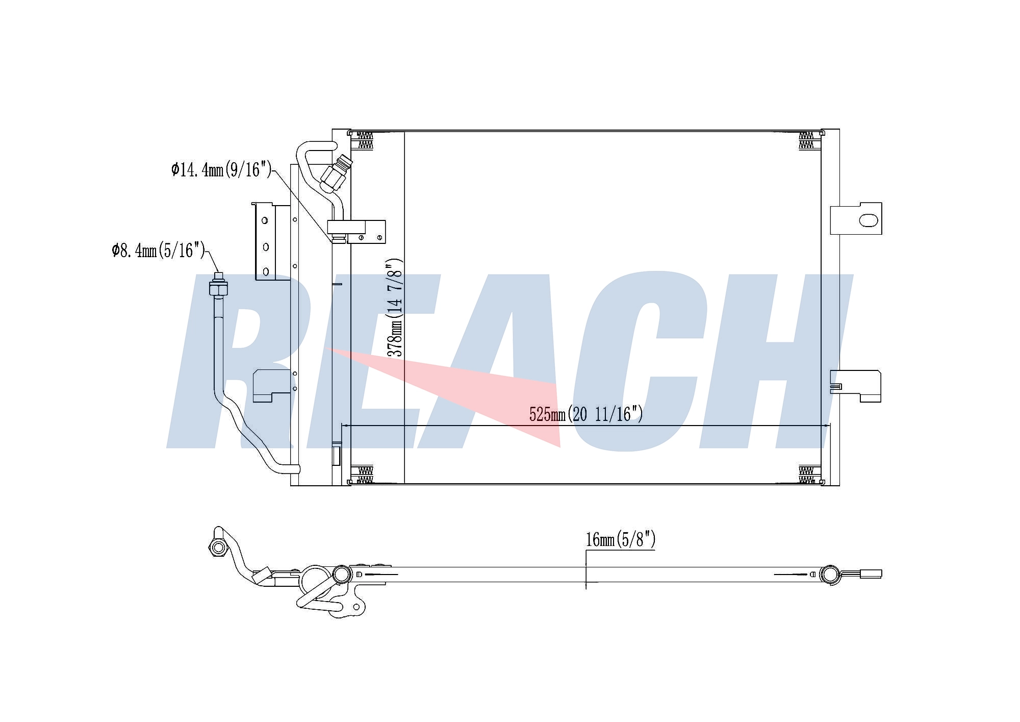 REACH 1.30.0283.PD - Радиатор кондиционера