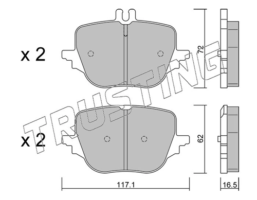TRUSTING 1313.0 - Тормозные колодки 