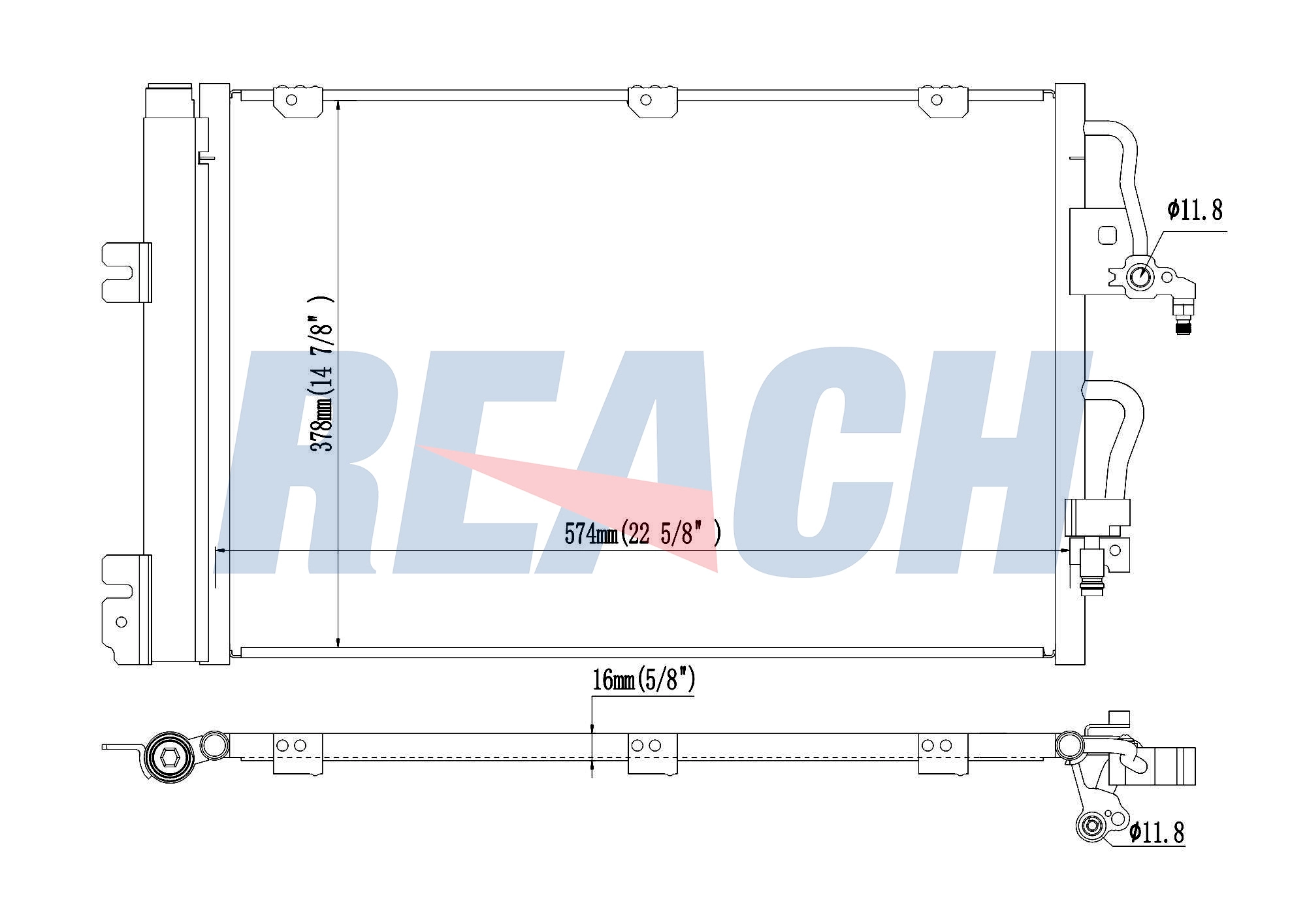 REACH 1.31.3699.PD - Радиатор кондиционера