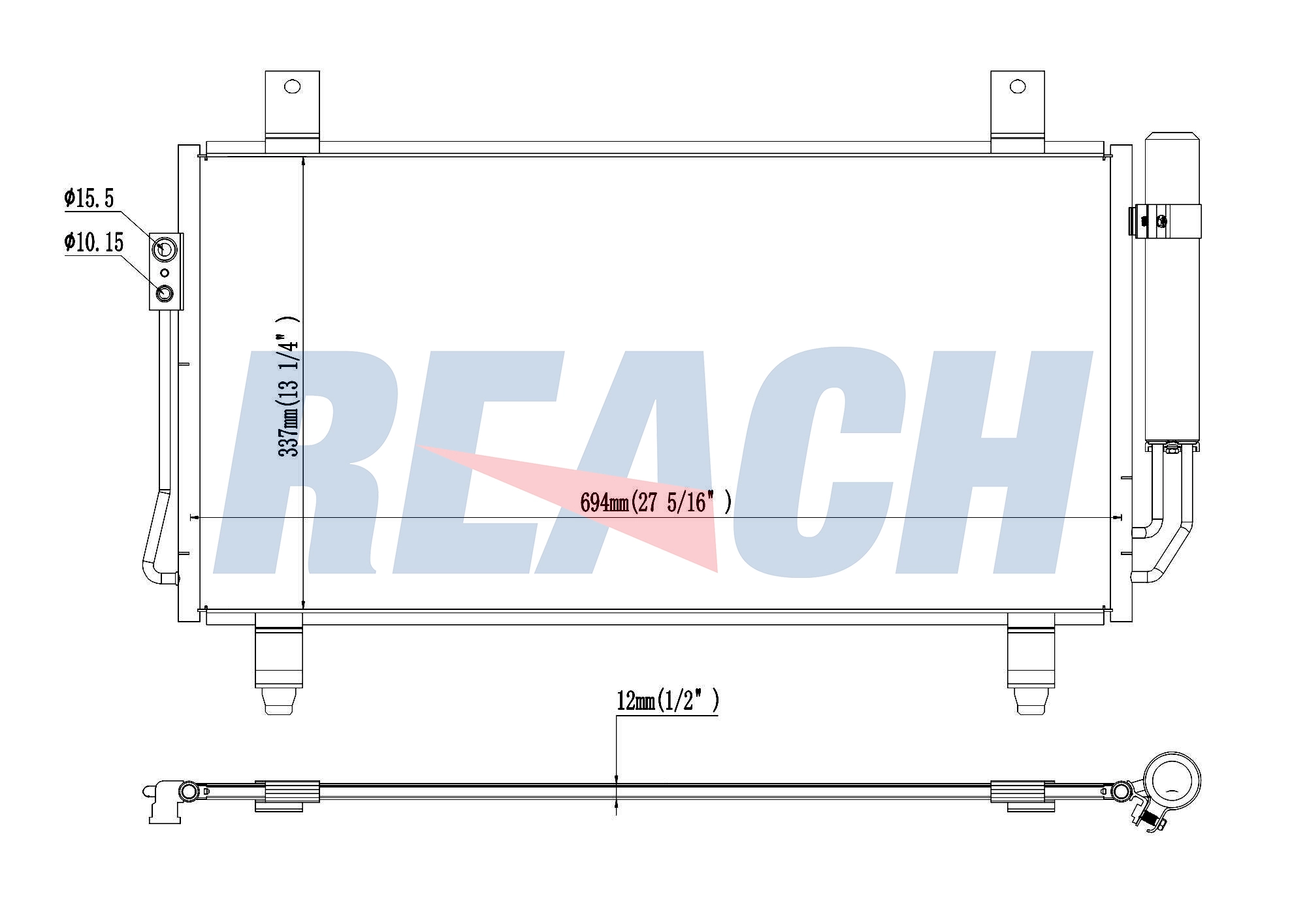 REACH 1.31.4293.PD - Радиатор кондиционера