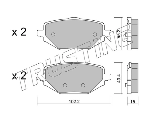 TRUSTING 1324.0 - Тормозные колодки 