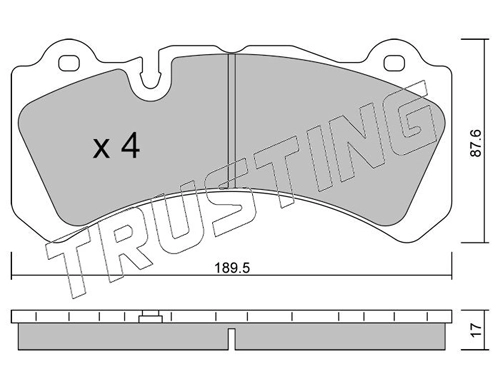 TRUSTING 1328.0 - Тормозные колодки 