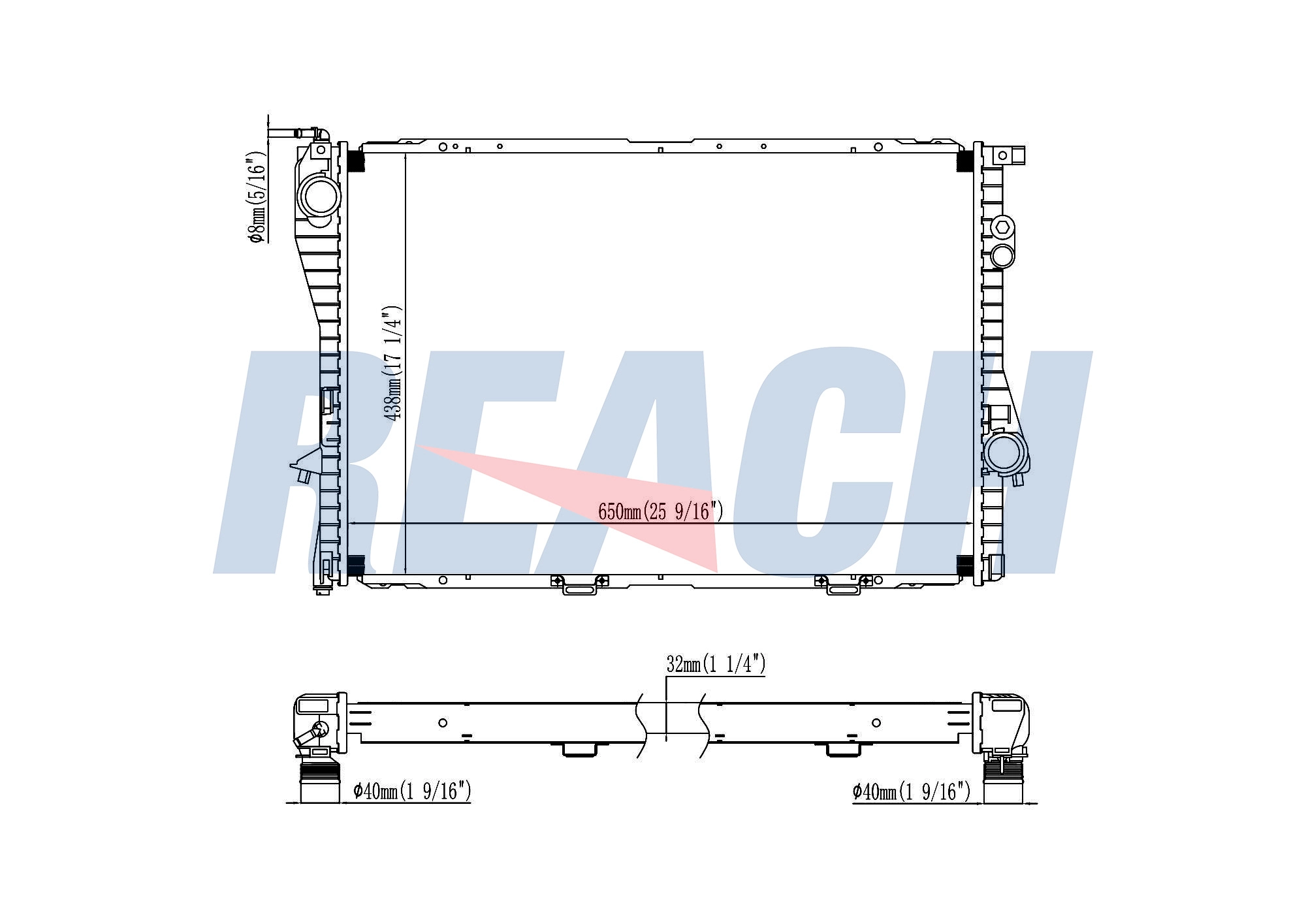 REACH 1.40.13145.132 - Радиатор охлаждения