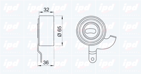 IPD 14-0210 - Натяжной ролик ГРМ