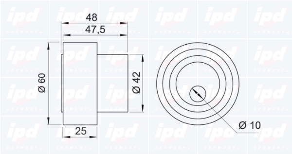 IPD 14-0904 - Натяжной ролик ГРМ