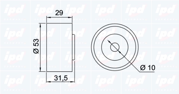 IPD 14-0939 - Обводной ролик ГРМ