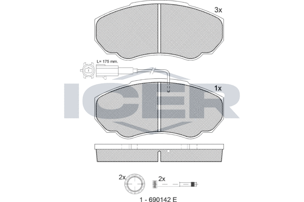 ICER 141523-066 - Тормозные колодки 