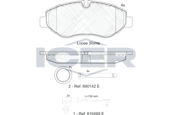 ICER 141832-203 - Тормозные колодки 