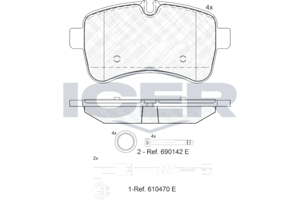 ICER 141837-203 - Тормозные колодки 