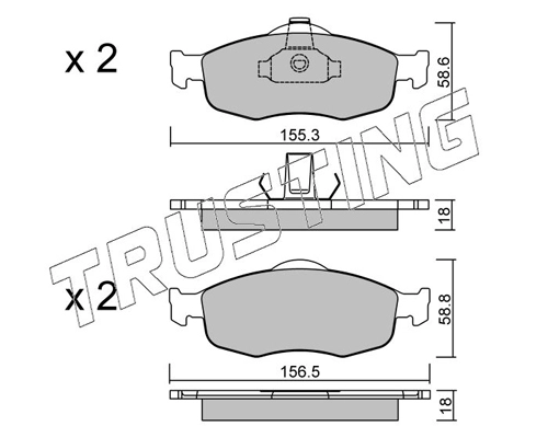 TRUSTING 148.0 - Тормозные колодки 