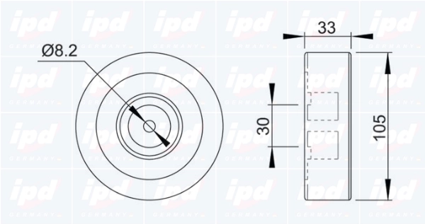 IPD 15-0870 - Ролик обводной приводного ремня
