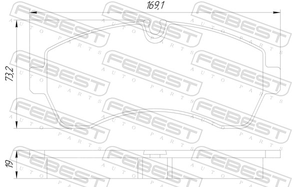 FEBEST 1601-906F - Тормозные колодки 