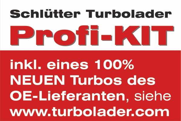 SCHLÜTTER TURBOLADER 166-02240 - Компрессор, наддув PROFI KIT - with new org. BorgWarner Turbocharger