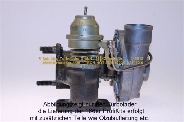SCHLÜTTER TURBOLADER 166-02240 - Компрессор, наддув PROFI KIT - with new org. BorgWarner Turbocharger