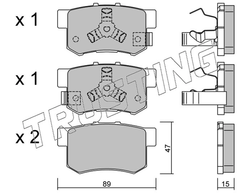 TRUSTING 176.1 - Тормозные колодки 