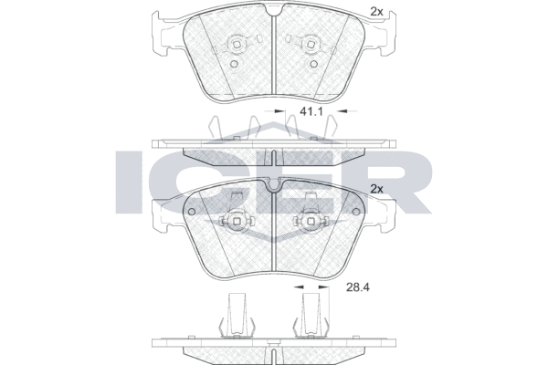 ICER 182085 - Тормозные колодки 