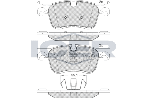 ICER 182158 - Тормозные колодки 