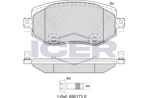 ICER 182292 - Тормозные колодки 