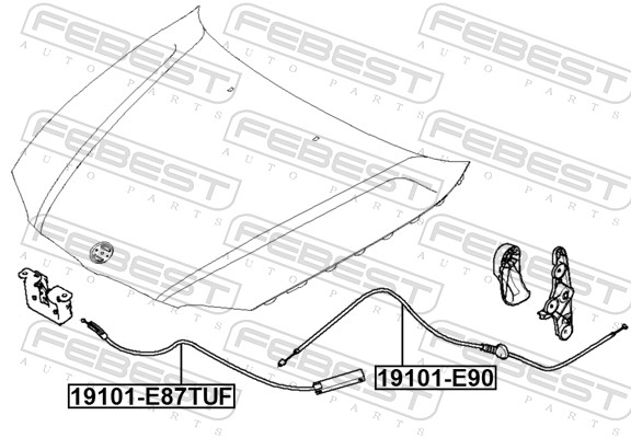 Тросик капота