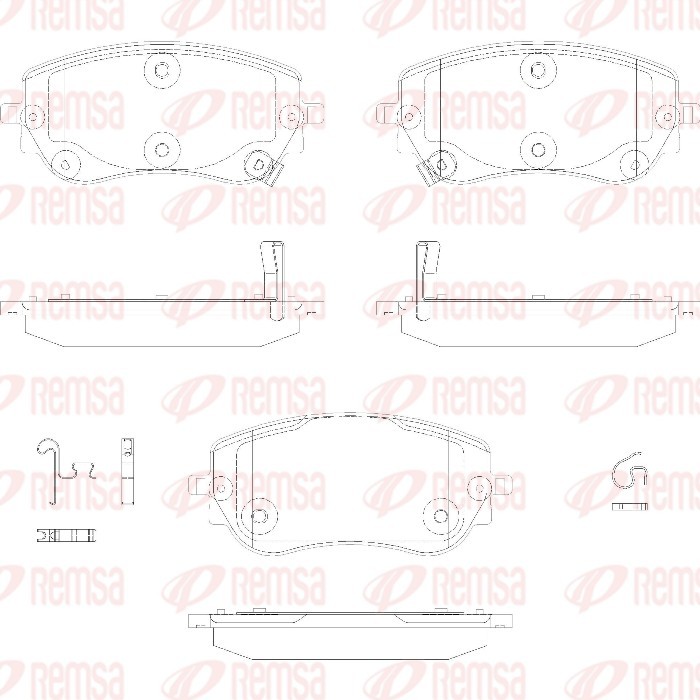 REMSA 1940.02 - Тормозные колодки 