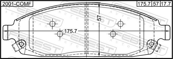 FEBEST 2001-COMF - Тормозные колодки 
